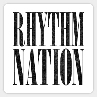 Rhythm Nation /// 80s Aesthetic Typography Design Sticker